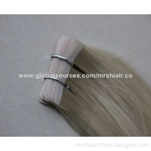 20" 20pcs lot hot sale promotion 60# human hair tape white blonde 100% Remy hair